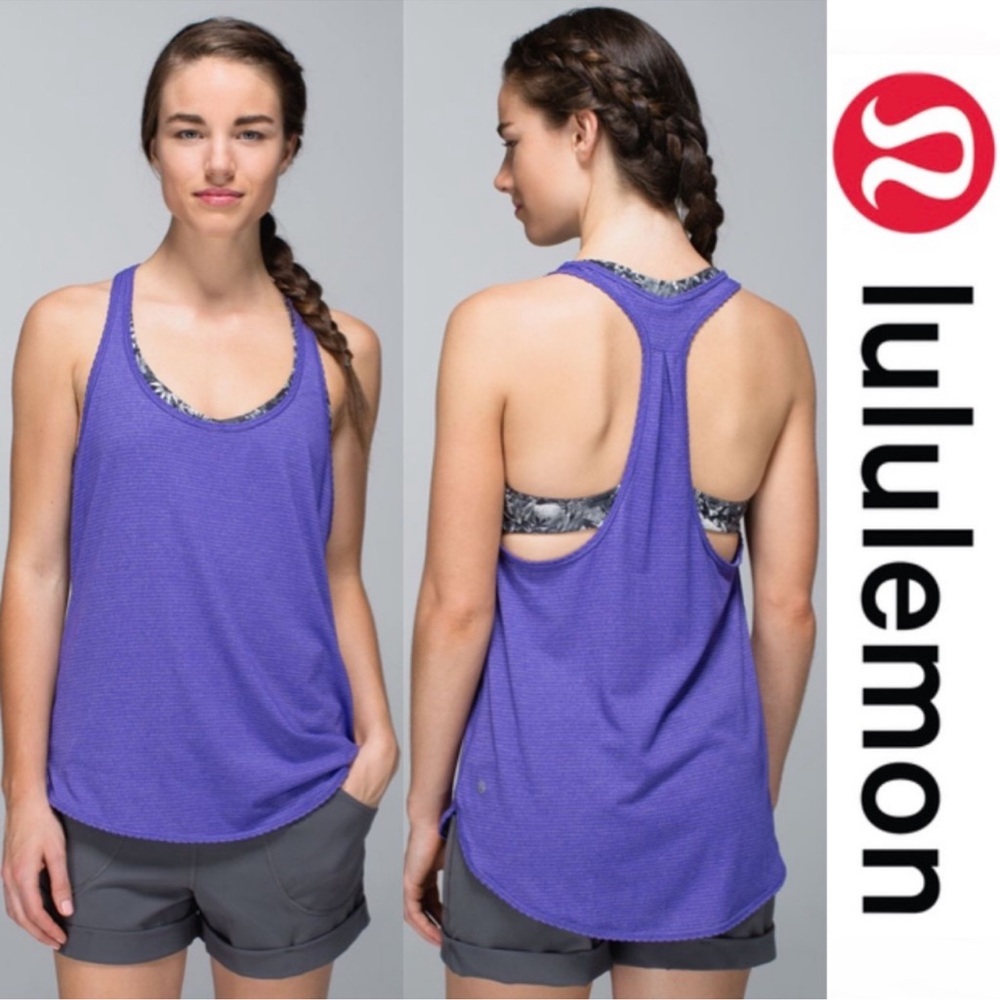 Lululemon 105 F Singlet Heathered Berry Tank